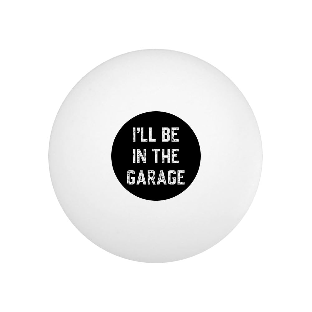 GRAPHICS & MORE I'll Be in the Garage Novelty Table Tennis Ping Pong Ball 12 Pack with Storage Bag