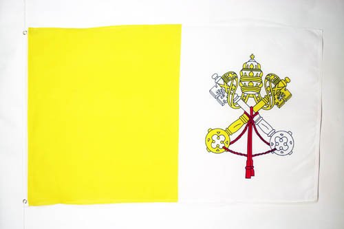 AZ FLAG Bandera de la Ciudad del Vaticano 150x90cm - Bandera VATICANA 90 x 150 cm poliéster Ligero Cover