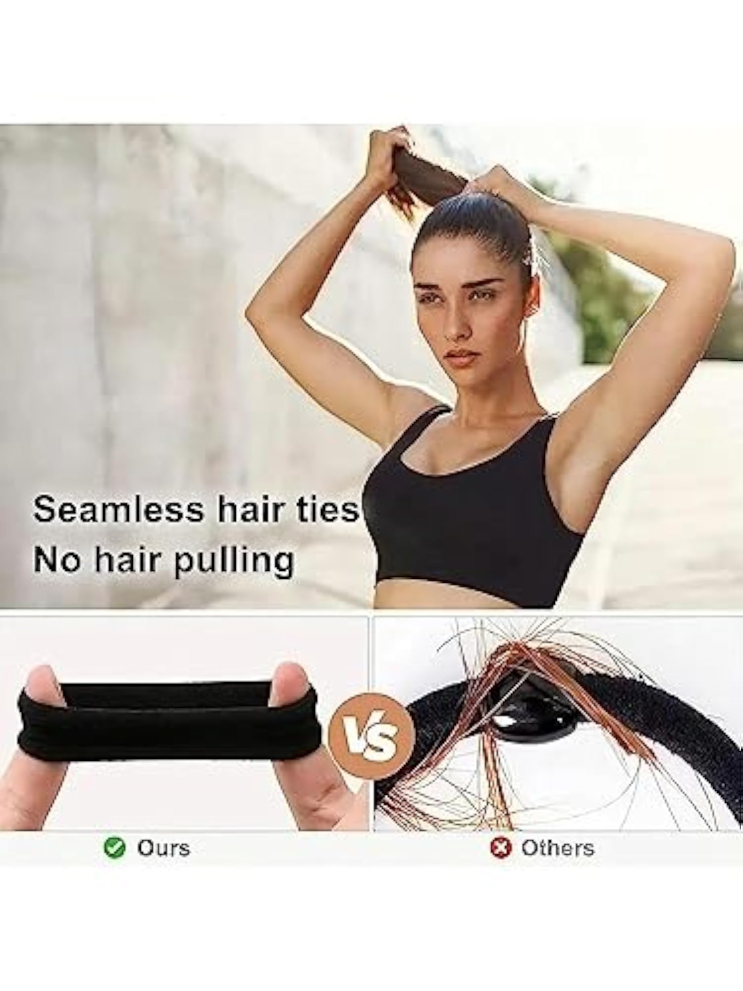 30 Ponytail Holder Elastic Soft Cotton Hair Bands