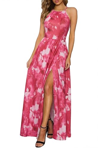 Image of KILIG Women's Summer Floral Beach Flowy Split Maxi Long Dresses