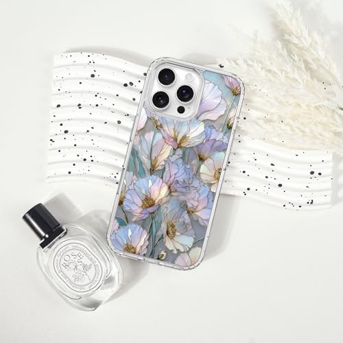 For iPhone 16 Pro Floral Case, Nice Clear Magnetic Cover, Carnation by Tcaraersing - Used condition - Image 7