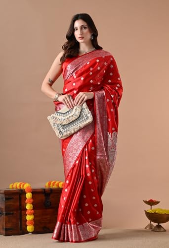 THE WEAVERS SHOP BY RAAVI silver banarasi silk saree – image 4