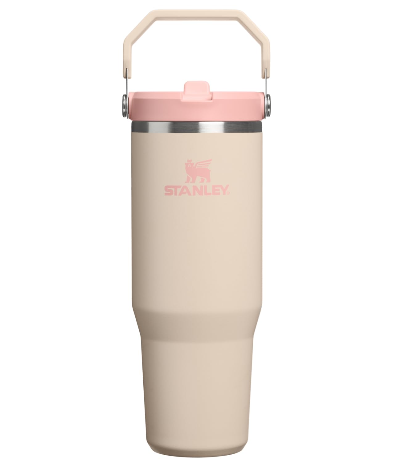 STANLEY IceFlow 2.0 Flip Straw Tumbler, 30 oz, Champagne | Easy Carry Handle | Twist On Lid and Flip Up Straw | Leak Resistant Water Bottle | Insulated Stainless Steel | BPA-Free