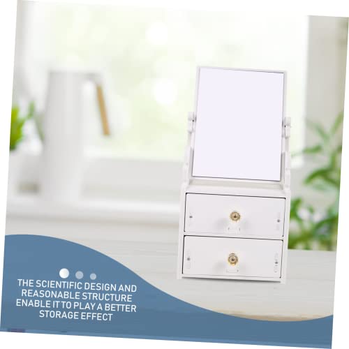 Boîte de rangement cosmétiques avec miroir grand format VICASKY - 5