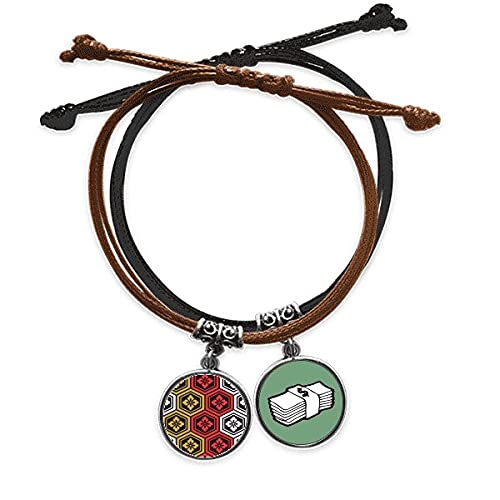 Pulsera de cuero de la cultura tradicional japonesa para un estilo diario único