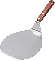 Vista 1 de Sartenes para pizza, Acero inoxidable Pizza Peel Mango de madera, Ronda Pastel Pizza Pala Cocina Hornear Herramienta