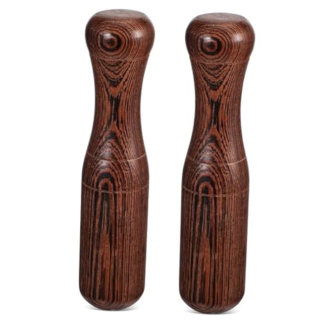 2pcs Wooden Pestle Set for Food Grinding Heavy Duty Garlic and Spice Masher Kitchen Gadget for Seasoning and Cooking