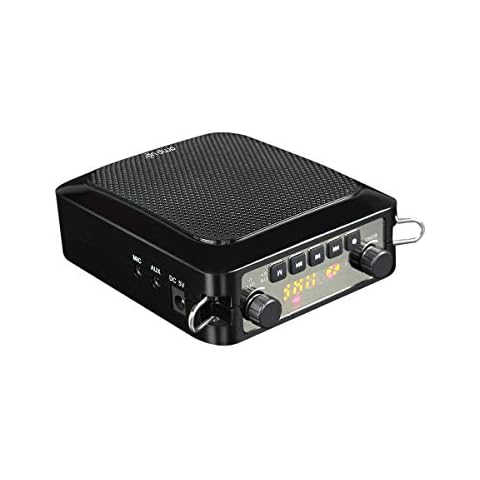 HamiltonBuhl Amp-Up! Personal UHF Voice Amplifier with Wireless Microphone, Black Cover