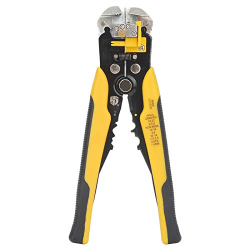 Wire Stripper, Uvital Electrician Automatic 3 in 1 Wire Stripping Pliers, Cutting, Crimping 24-10 AW/ 34-3 Gauge/ 0.2-6 mm, 8 Inch Self-adjusting, Multi-Function Hand Tool