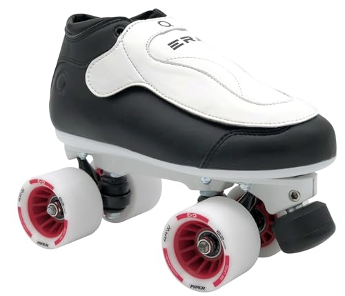Image of Uniq Era Quad Speed Jam Roller Skates, ABEC7 Bearings | Removable tongue flaps, ABEC7 precision bearings, 62mm indoor speed wheels, lightweight composite outsole