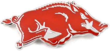Aminco NCAA Arkansas Razorbacks Team Logo Pin, Team Color