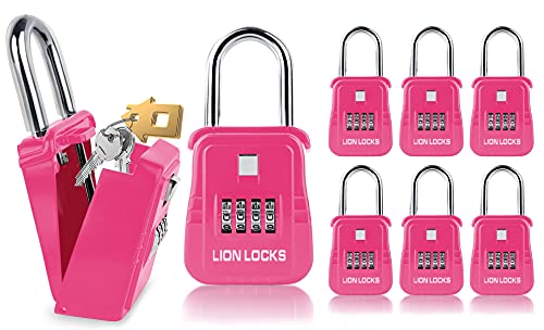 Lion Locks 1500 Key Lock Box with Code, Lockbox for