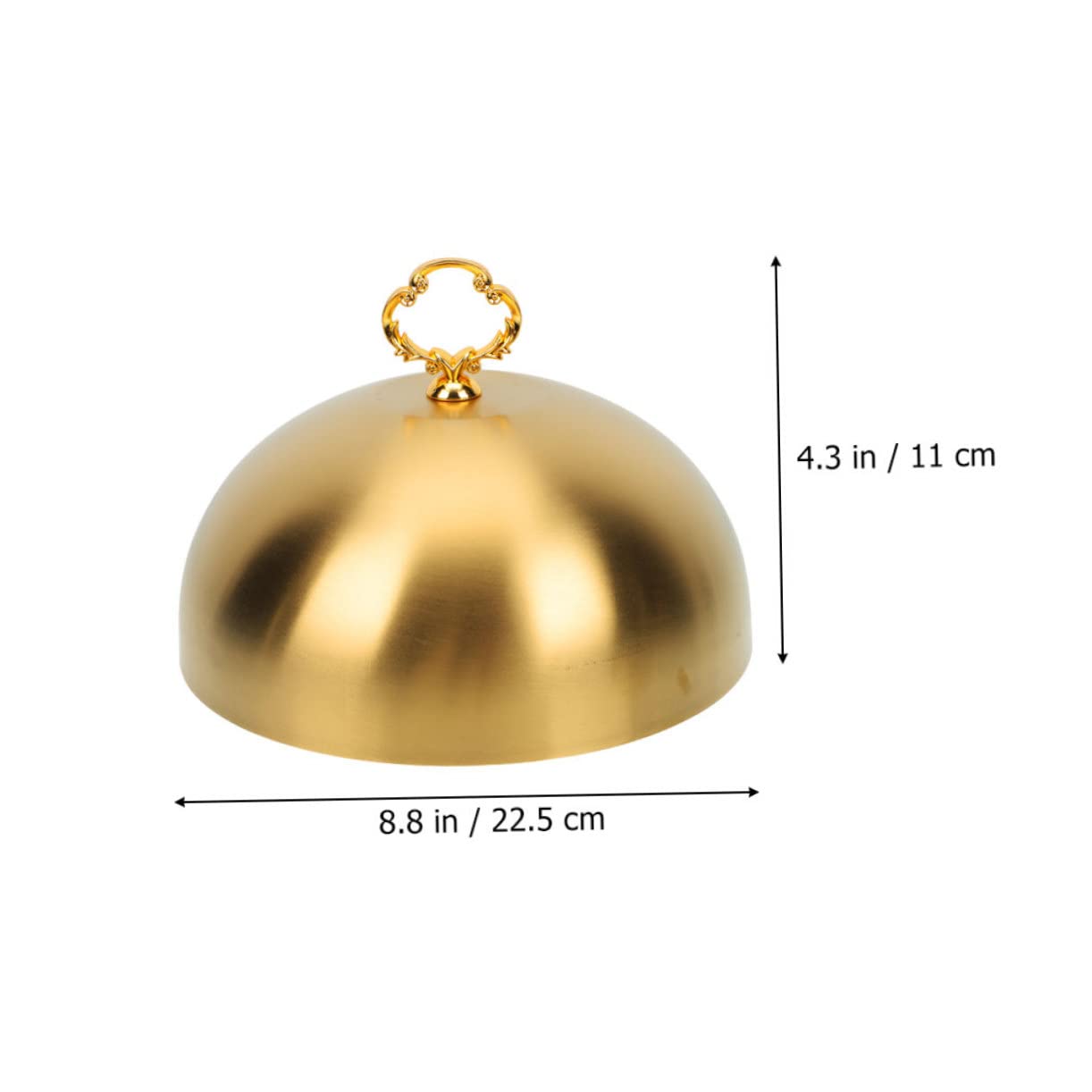 VALICLUD Cubierta Fácil de Manejar de Acero Inoxidable de Cúpula para Alimentos a Prueba de Aceite, Tapa Protectora Salpicaduras Forma Dome, 20 CM