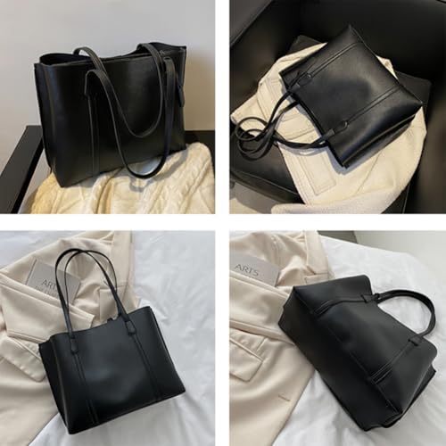 Bolso Tote para mujer cuero minimalista bandolera miniatura 4