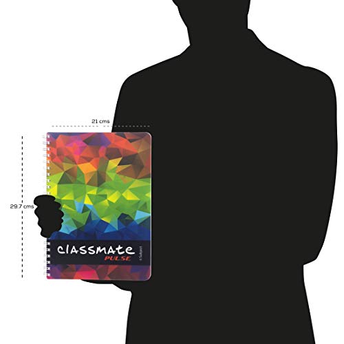 Classmate Pulse 6 Subject Spiral Notebook - Pack of 1 | Single Line | 300 Pages | A4 - 29.7cm x 21.0cm | Attractive Cover Designs | Soft Cover | Notebooks for College Students (Image - 4)