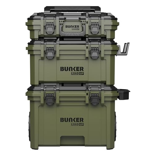 BUNKER Load-Up 9 Piece Modular Tool Storage System - 3 Tier Stackable Rolling Toolbox Set with Organisers & Accessories - IP65 Waterproof, Heavy-Duty Build, All-Terrain Wheels - Workshop & Jobsite 2 BUNKER Load-Up 9 Piece Modular Tool Storage System - 3 Tier Stackable Rolling Toolbox Set with Organisers & Accessories - IP65 Waterproof, Heavy-Duty Build, All-Terrain Wheels - Workshop & Jobsite - Image 2