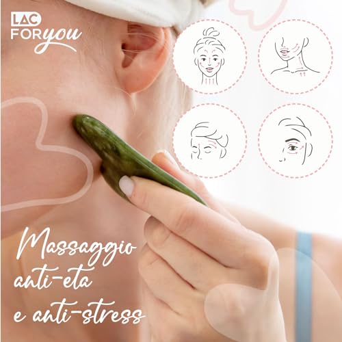 Jade Roller and Gua Sha Set for Facial Massage and Sculpting - Image 4