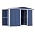 Metal Outdoor Storage Shed 10FT x 6FT with Firewood Storage, Steel Utility Tool Shed Storage House with Sliding Door, Metal Sheds Outdoor Storage for Backyard Garden Patio Lawn, Blue