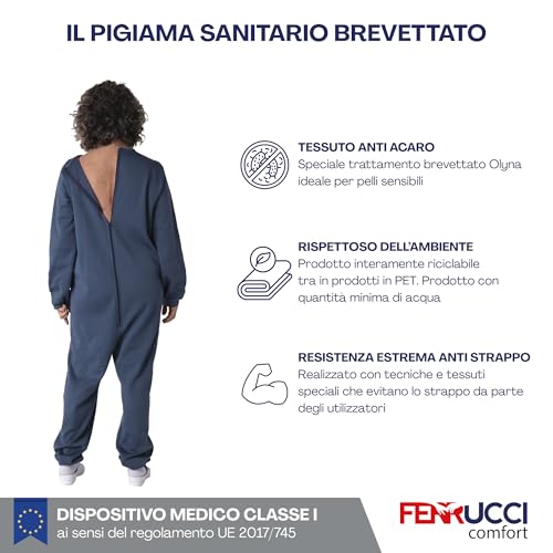 Pyjama sanitaire anti-acarien vêtement Alzheimer indéchirable taille XL - 2