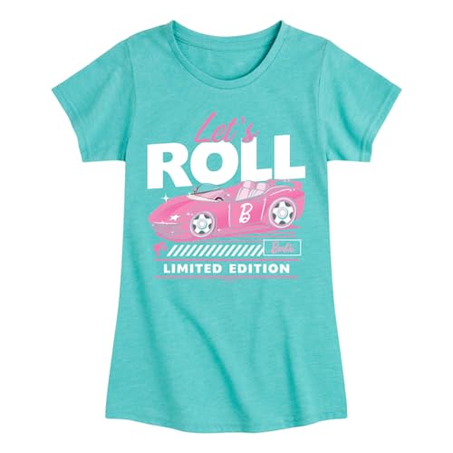 Barbie - Lets Roll - Toddler and Youth Girls Fitted Short Sleeve Graphic T-Shirt