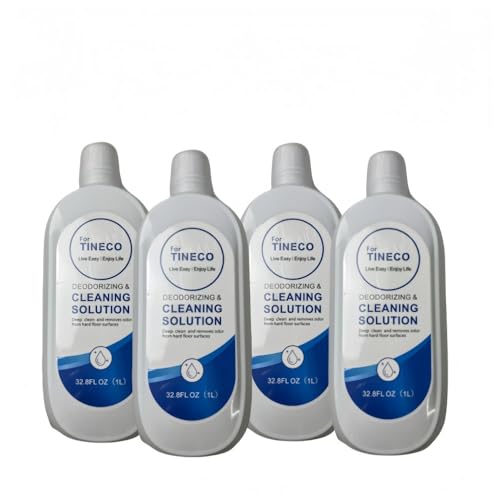 Compatible with TINECO Hard Floor Original Cleaning & Deodorizing Solution 32.8 Fluid Ounces (1L) Deep Stain Removal Long Lasting Deodorizing Multi-Purpose Cleaner(4pcs)