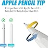 Ailun 3 Pack Apple Pencil Tips Replacement,Compatible with Apple Pencil 1st and 2nd Gen,Penlike Metal Nib Wear-Resistant Pen Needle Stylus Tip,Precise Control White