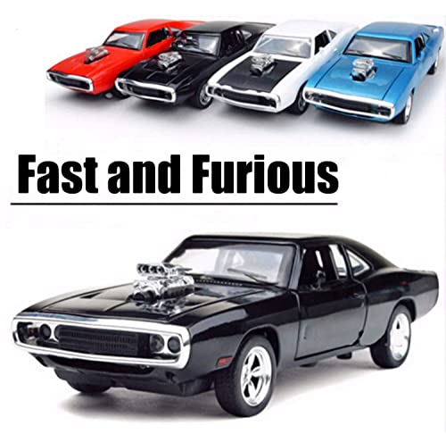 Image of Kiddie Galaxia Fast & Furious 7 Model Car Sports Car 1:32 Exclusive Alloy Metal Pull Back Die-cast Diecast Metal Pullback Toy with Openable Doors & Light Music Toys for Kids【Colors as Per Stock】