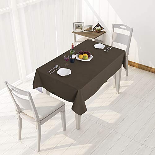 Image of sancua 100% Waterproof Rectangle PVC Tablecloth - 54 x 78 Inch - Oil Proof Spill Proof Vinyl Table Cloth, Wipe Clean Table Cover for Dining Tables, Buffet Parties and Camping, Coffee