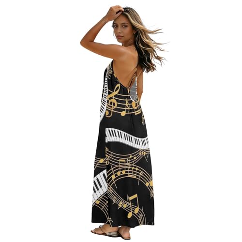 Robe longue dos nu robe d'été pour femme style vacances bohème