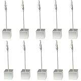 Table Number Holder Name Place Card Holder Memo Clip Holder Stand Note Holder Pictures Card Paper Menu Clip (Silver) (10PCS)