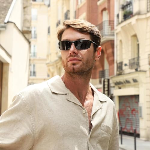 Image of DUCO Polarized Sunglasses for Men 100% UV400 Protection Metal Frame Driving Men's Sun Glasses
