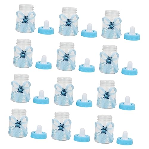 Didiseaon 12 Piezas caja de de biberón de oso exprimidor de botellas dulces taza de bebe Contenedores Biberones para almacenar snacks cajas de bombones cajas de embalaje et Blue