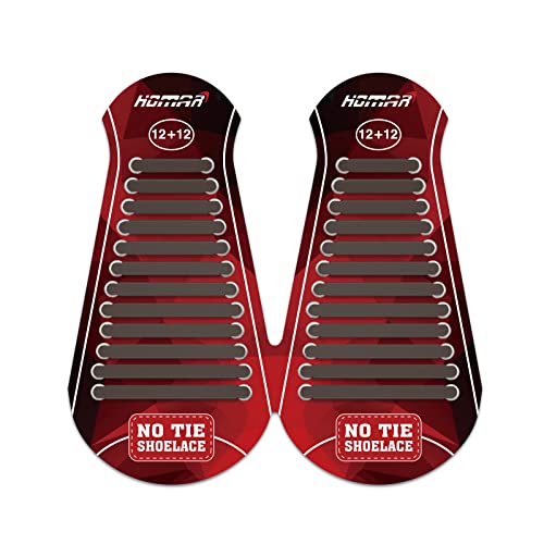 HOMAR Cordões de silicone multicoloridos impermeáveis cordões de sapatos para crianças e adultos cordões elásticos de borracha para sapatilhas desporto, Castanho