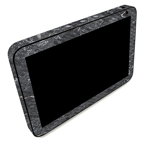 Image of MightySkins Carbon Fiber Skin Compatible with Amazon Echo Show 8 (Gen 2) - Onyx Marble | Protective, Durable Textured Carbon Fiber Finish | Easy to Apply | Made in The USA