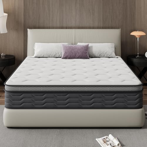 DEWINNER Matelas 160x200x25cm Ressorts ensachés et Mémoire de Forme
