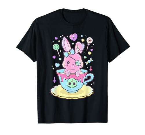 Kawaii Pastel Goth Mignon Lapin effrayant T-Shirt