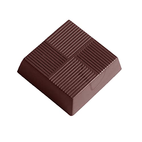 CW2359 – Chocolate World – Square with Lines Polycarbonate Mould