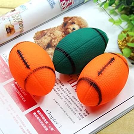 Image of Puppy Squeaky Toys Combo of 4 - Chicken Toy -Ball in Ball - Plain Bone - Baseball Squeaky Toys for Dogs & Puppies (Pack of 4) - Multicolor (Combo-G)