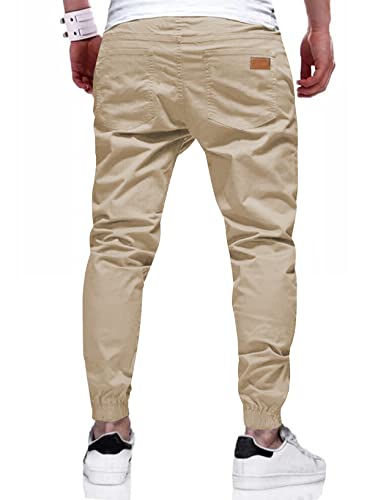 Image of JMIERR Mens Cotton Stretch Joggers Casual Twill Athletic Track Pants