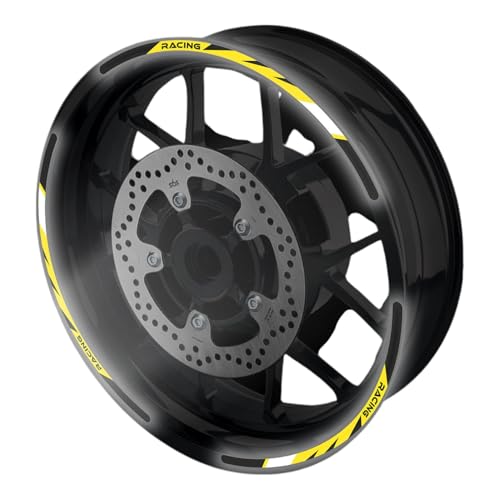 Autocollants jante 17" Yamaha YZF R1 autobahn88 style jaune