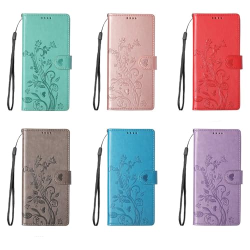 Étui portefeuille iPhone 15 papillon or rose idéal pour vos sorties citadines - 7