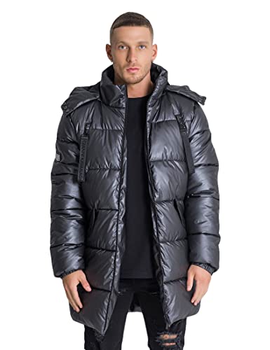Gianni Kavanagh Herren Black Matte Puffer Coat Mantel, Schwarz, M Cover
