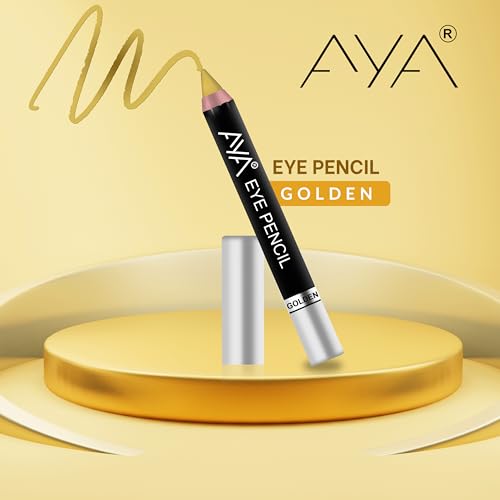 Image of AYA Eye Pencil for Kajal /Eyeliner, Set of 6 (Black, Blue, Brown, Green, Golden and Silver)