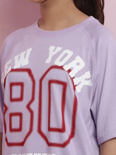 Image of Li'l Tomatoes Girls Crop T-Shirt | 100% Cotton | Graphic Printed Casual Top | Soft & Breathable Summer Wear | 9-16 Years