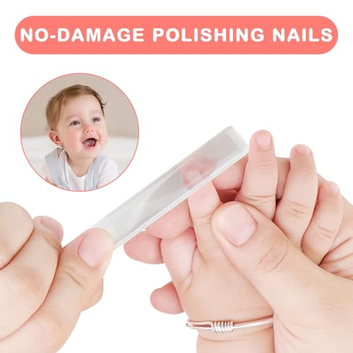 Lima de vidrio para uñas 2 piezas con pulidor nano miniatura 3