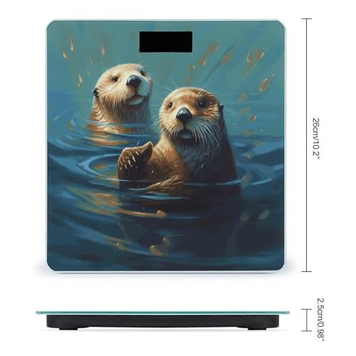 Báscula Digital de Baño Sea Otters con Plataforma Amplia miniatura 2