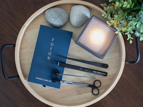 Foton Candles Care Kit with USB-Rechargeable Electric Lighter, Candle Snuffer, Wick Dipper and Candle Wick Trimmer - Candles Accessory Set - Image 3