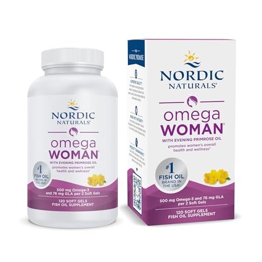 Nordic Naturals Omega Woman, Lemon - 120 Soft Gels - 500 mg Omega-3 + 800 mg Evening Primrose Oil - Healthy Skin, Hormonal Balance, Optimal Wellness - Non-GMO - 60 Servings