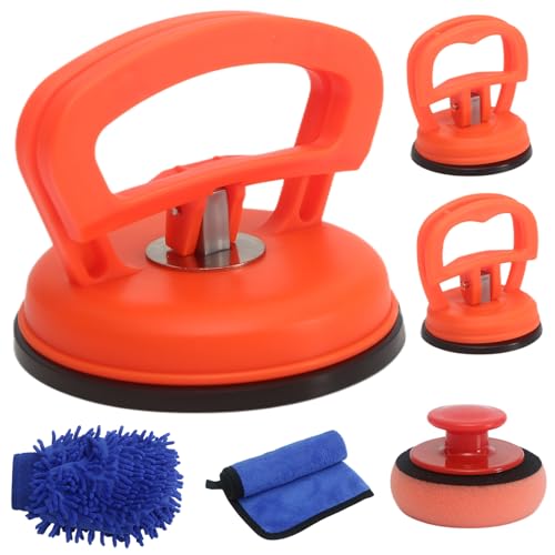 Dent Remover Tool for Car, Car Body Repair Dent Removal Tools, Orange Suction Cup Dent Puller, Hail...