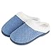 Zapatillas Casa para Mujer CáLido Pantuflas de Memory Foam con Forro de Felpa Cómodas Antideslizante para Interiores y Exteriores (Azul.XMT,42/43 EU)
